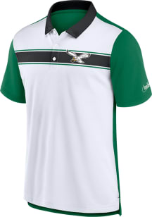 Nike Philadelphia Eagles Mens White REWIND PIQUE Short Sleeve Polo