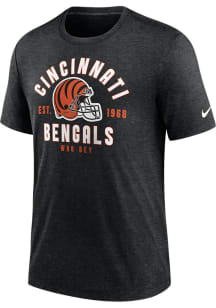 Nike Cincinnati Bengals Black BLITZ HELMET Short Sleeve Fashion T Shirt