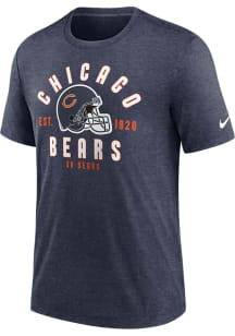 Nike Chicago Bears Navy Blue BLITZ HELMET Short Sleeve Fashion T Shirt