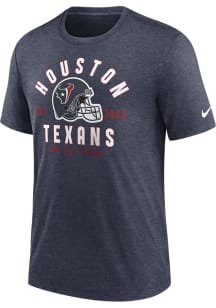 Nike Houston Texans Navy Blue BLITZ HELMET Short Sleeve Fashion T Shirt