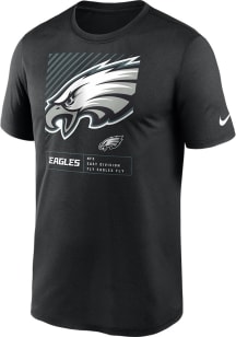 Nike Philadelphia Eagles Black LEGEND YARD LINE CROP Short Sleeve T Shirt