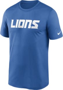 Nike Detroit Lions Blue LEGEND WORDMARK Short Sleeve T Shirt