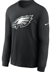 Nike Philadelphia Eagles Black ESSENTIAL COTTON LOGO Long Sleeve T Shirt