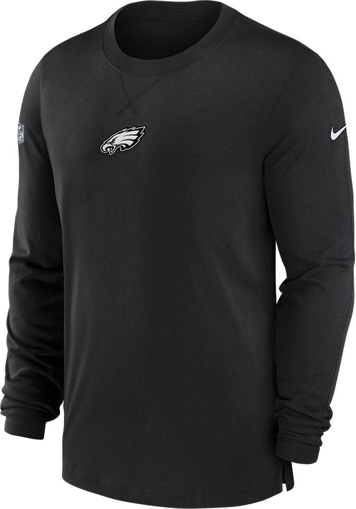 Nike Eagles Sideline Player Long Sleeve Fashion T Shirt
