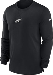 Nike Philadelphia Eagles Black Sideline Player Long Sleeve Fashion T Shirt