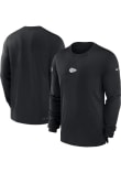 Nike Kansas City Chiefs Black Sideline Player Long Sleeve Fashion T Shirt