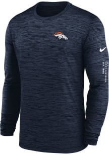 Nike Denver Broncos Navy Blue VELOCITY Long Sleeve T-Shirt