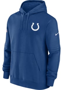 Nike Indianapolis Colts Mens Blue Sideline Club Fleece Long Sleeve Hoodie