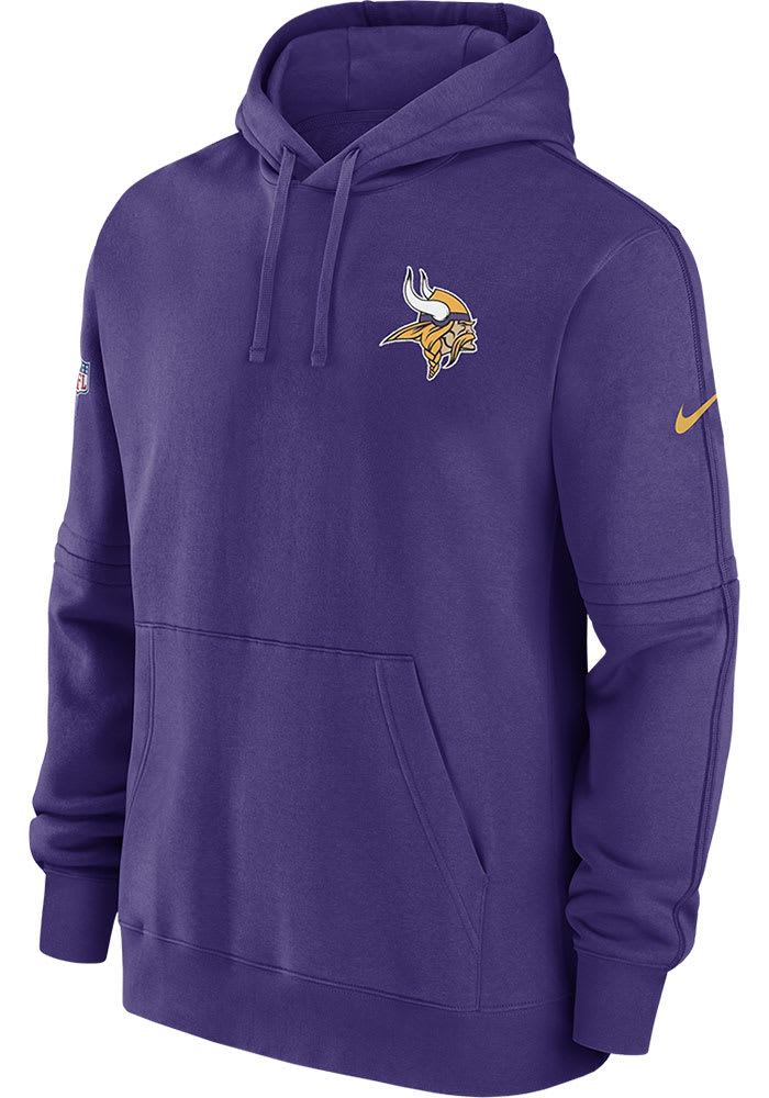 Nike Minnesota Vikings Mens Sideline Club Fleece Hoodie - PURPLE