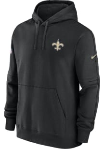 Nike New Orleans Saints Mens Black Sideline Club Fleece Long Sleeve Hoodie