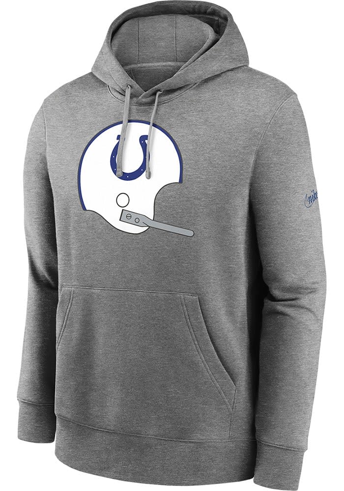 Nike Indianapolis Colts Mens REWIND CLUB Hoodie GREY