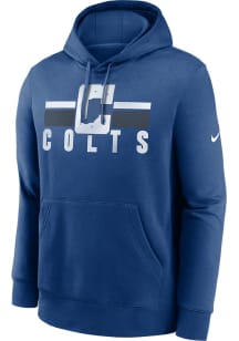 Nike Indianapolis Colts Mens Blue BLITZ CLUB Long Sleeve Hoodie