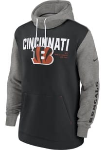 Nike Cincinnati Bengals Mens Black COLOR BLOCK Long Sleeve Hoodie