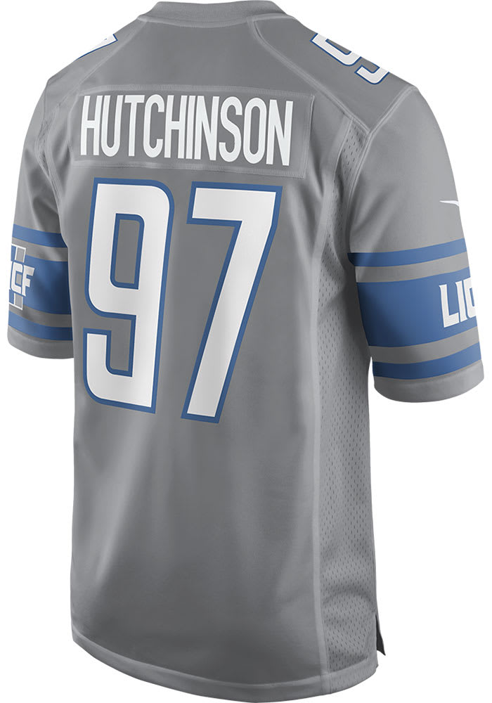 Aidan Hutchinson Nike Detroit Lions Grey Alternate Game Football Jersey