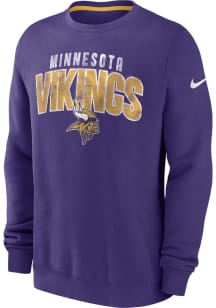 Nike Minnesota Vikings Mens Purple REWIND CLUB Long Sleeve Crew Sweatshirt