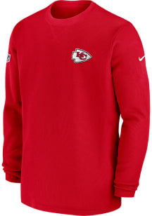 Nike Kansas City Chiefs Mens Red Sideline Long Sleeve Sweatshirt
