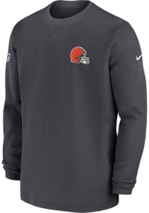 Nike Cleveland Browns Mens Grey Sideline Long Sleeve Sweatshirt