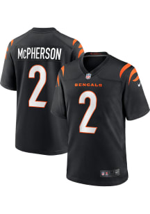 Evan McPherson  Nike Cincinnati Bengals Black HOME GAME Football Jersey