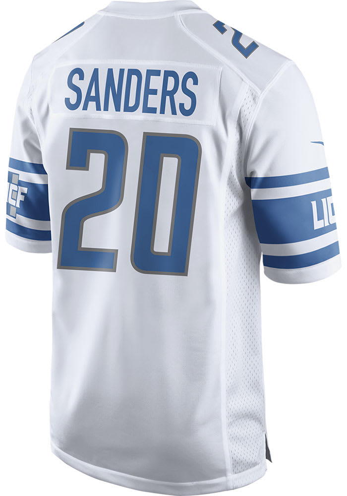 Barry Sanders Detroit Lions ROAD GAME Jersey - White