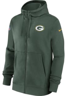Nike Green Bay Packers Mens Green Sideline Club Fleece Long Sleeve Full Zip Jacket