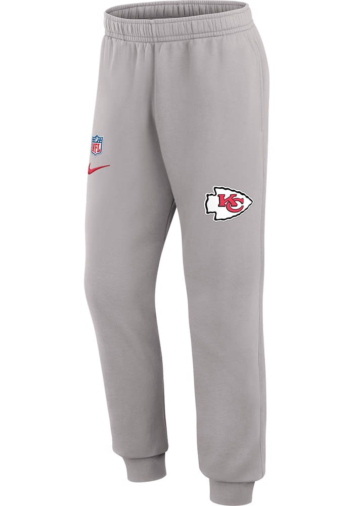 KC Chiefs Chiefs Nike Grey Sideline Club Fleece Sweatpants