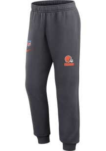 Nike Cleveland Browns Mens Charcoal Sideline Club Fleece Sweatpants
