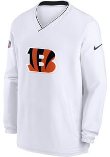 Nike Cincinnati Bengals Mens White Sideline Repel Woven Windshirt Pullover Jackets
