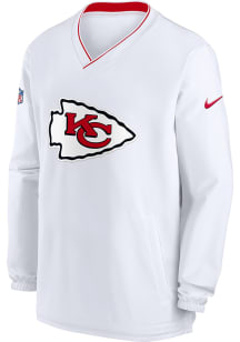 Nike Kansas City Chiefs Mens White Sideline Repel Woven Windshirt Pullover Jackets