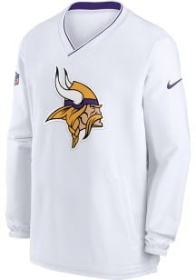 Nike Minnesota Vikings Mens White Sideline Repel Woven Windshirt Pullover Jackets