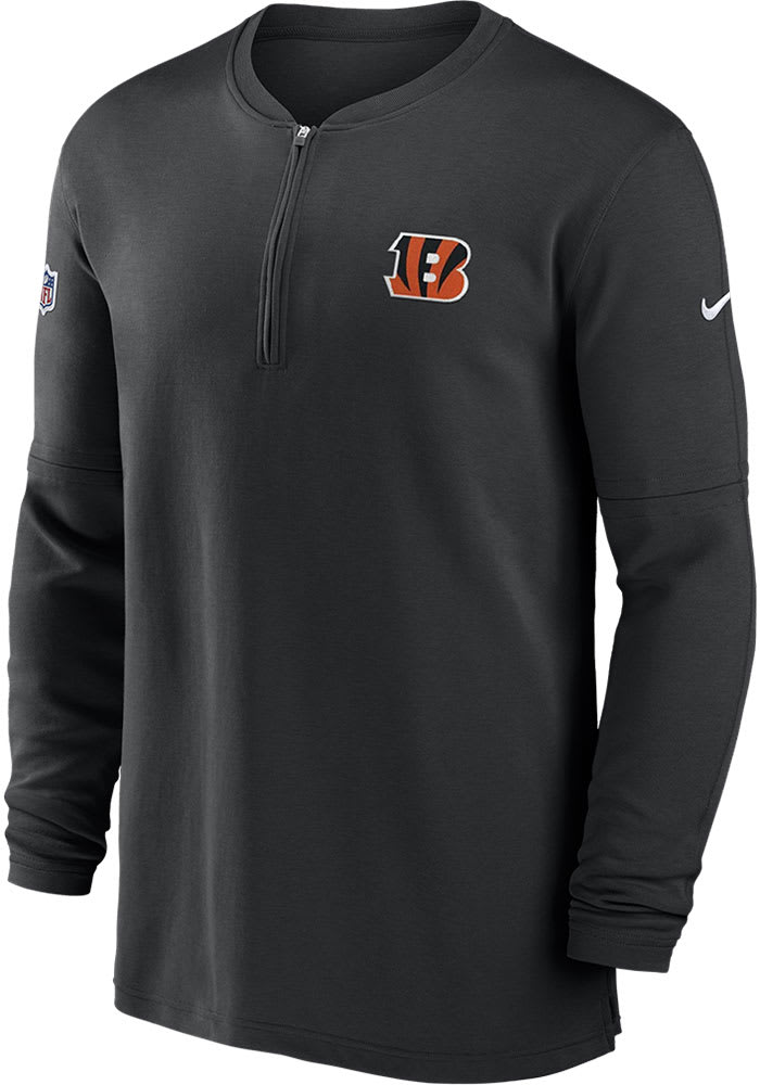 Nike Cincinnati Bengals Mens BLACK Sideline Dri-Fit Pullover