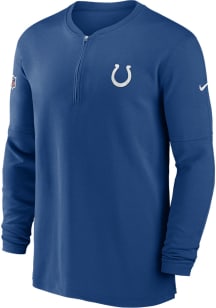 Nike Indianapolis Colts Mens Blue Sideline Dri-Fit Long Sleeve 1/4 Zip Pullover