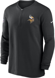 Nike Minnesota Vikings Mens Black Sideline Dri-Fit Long Sleeve 1/4 Zip Pullover