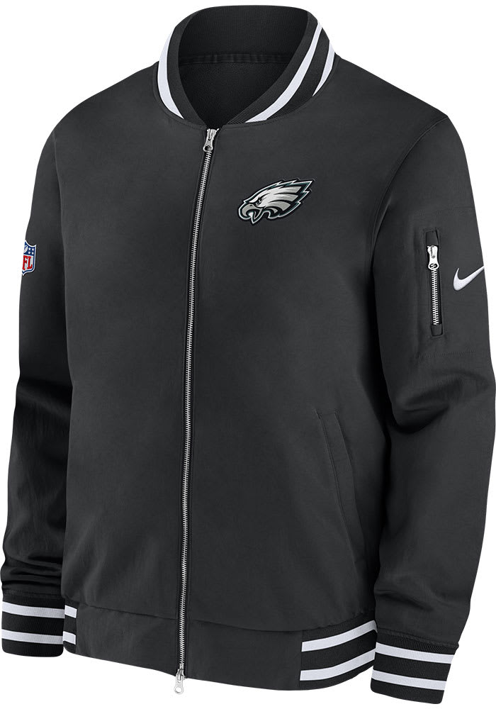 Nike Philadelphia Eagles Mens TEAL Sideline Coach Bomber Medium