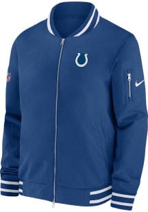 Nike Indianapolis Colts Mens Blue Sideline Coach Bomber Medium Weight Jacket