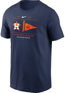 Nike Houston Astros Navy Blue 2022 MLB League Pennant Short Sleeve T Shirt