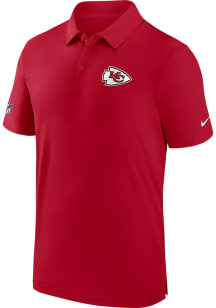Nike Kansas City Chiefs Mens Red Sideline Woven Short Sleeve Polo