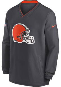 Nike Cleveland Browns Mens Grey Sideline Repel Woven Windshirt Pullover Jackets