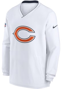 Nike Chicago Bears Mens White Sideline Repel Woven Windshirt Pullover Jackets