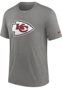 Nike Kansas City Chiefs Grey REWIND LOGO Short Sleeve Fashion T Shirt