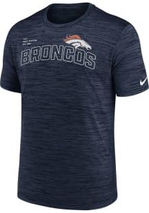 Nike Denver Broncos Navy Blue Velocity Arch Short Sleeve T Shirt