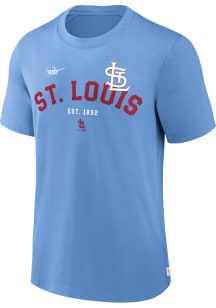Nike St Louis Cardinals Light Blue Cooperstown Short Sleeve Fashion T Shirt