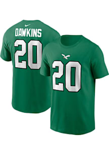 Brian Dawkins Philadelphia Eagles Kelly Green NAME AND NUMBER Short Sleeve Player T Shirt
