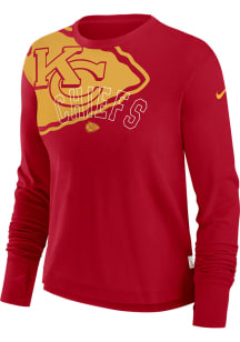 Nike Kansas City Chiefs Womens Red Rewind LS Tee