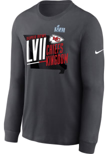 Nike Kansas City Chiefs Grey 2022 Super Bowl Bound Long Sleeve T Shirt