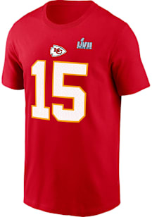 Patrick Mahomes Kansas City Chiefs Red 2022 Super Bowl Bound Short Sleeve Player T Shirt