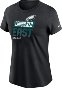 Nike Philadelphia Eagles Womens Black 2022 Division Champs Short Sleeve T-Shirt