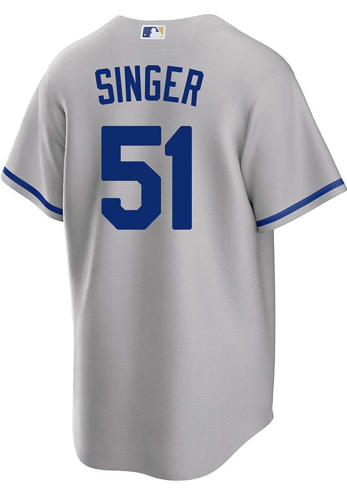 Brady Singer Kansas City Royals Road Gray Baseball Player Jersey