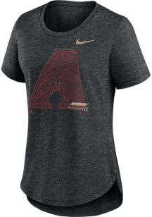 Nike Arizona Diamondbacks Womens Charcoal Triblend Short Sleeve T-Shirt