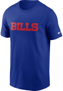 Nike Buffalo Bills Blue Wordmark Short Sleeve T Shirt