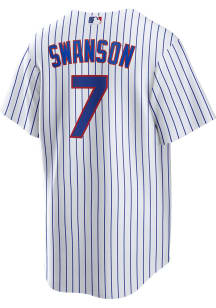 Dansby Swanson Chicago Cubs Mens Replica Home Jersey - White